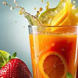 Tableau cocktail vitaminé éclaboussant