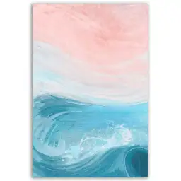 Tableau vague pastel apaisant