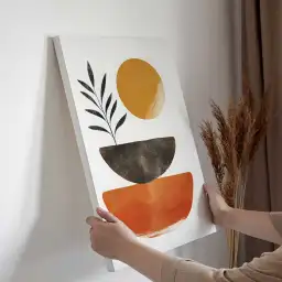 Tableau végétal géométrique moderne