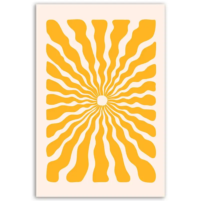 Tableau soleil rayons ondulés