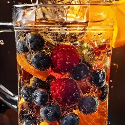 Tableau splash fruits lumineux