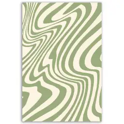 Tableau ondulations vert sauge