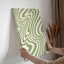Tableau ondulations vert sauge