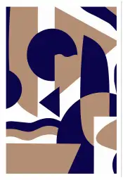 Tableau bleu maximaliste abstrait - tableau abstrait