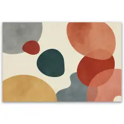 Tableau abstrait formes colorées
