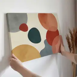 Tableau abstrait formes colorées