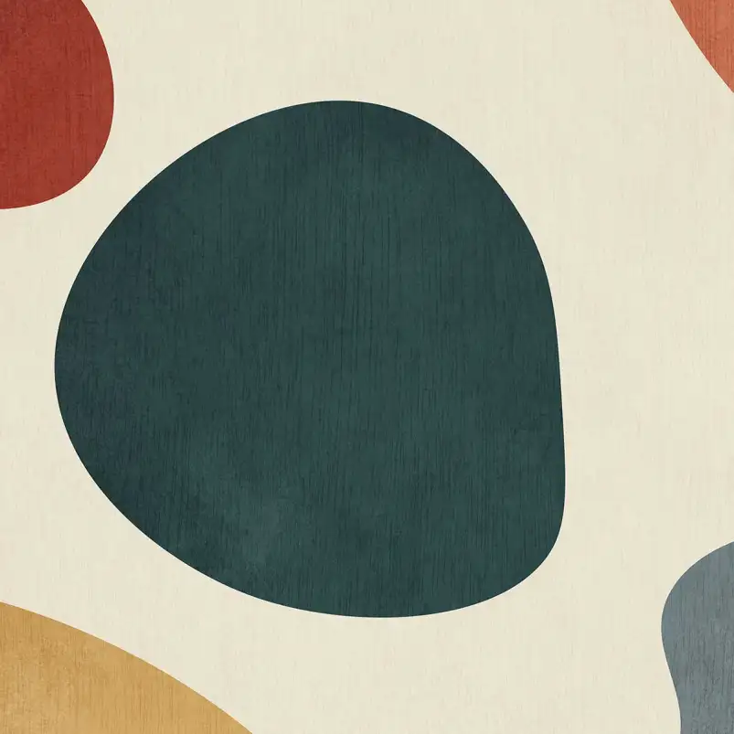 Tableau abstrait formes colorées