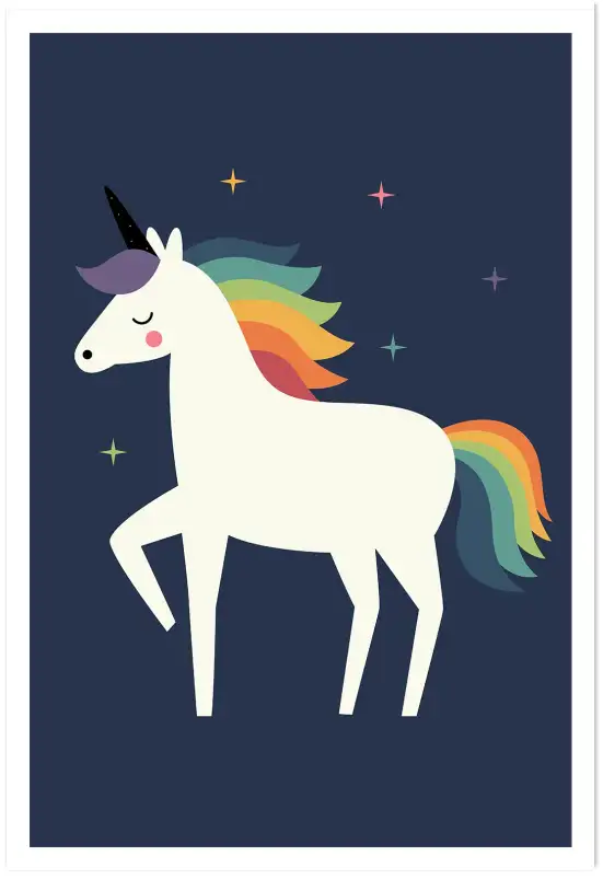 Licorne étoilée colorée