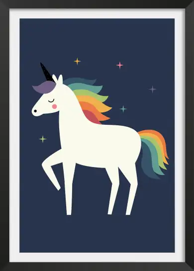 Licorne étoilée colorée