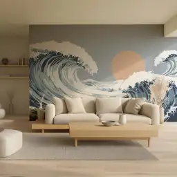 Vague solaire - tapisserie panoramique