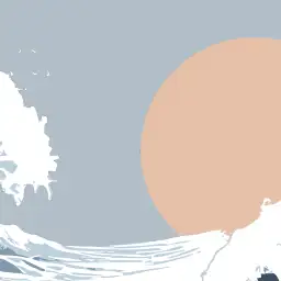 Vague solaire - tapisserie panoramique