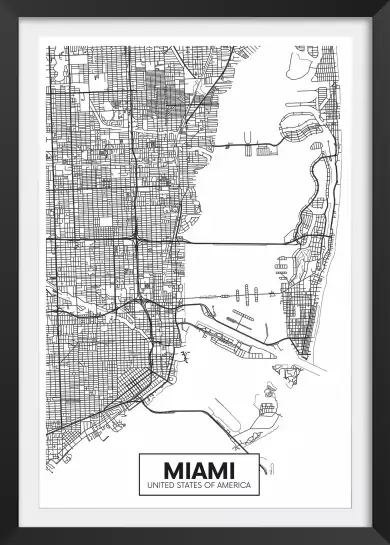 Miami USA - carte ville du monde
