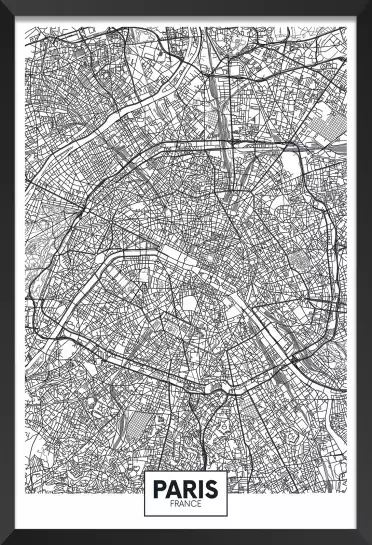 Paris France - carte ville du monde