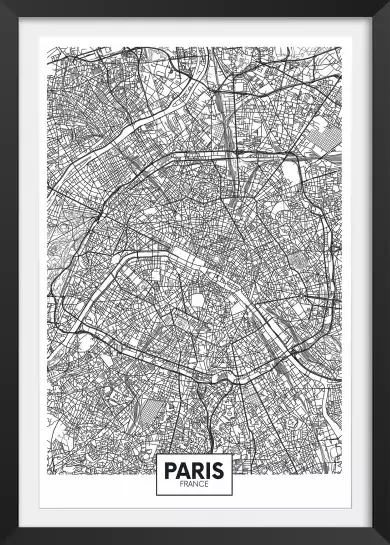 Paris France - carte ville du monde
