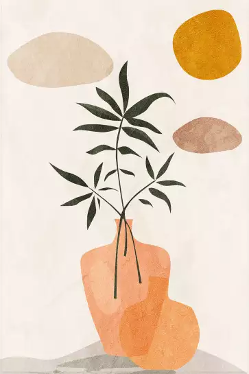 Vase et minimalisme - affiche organique