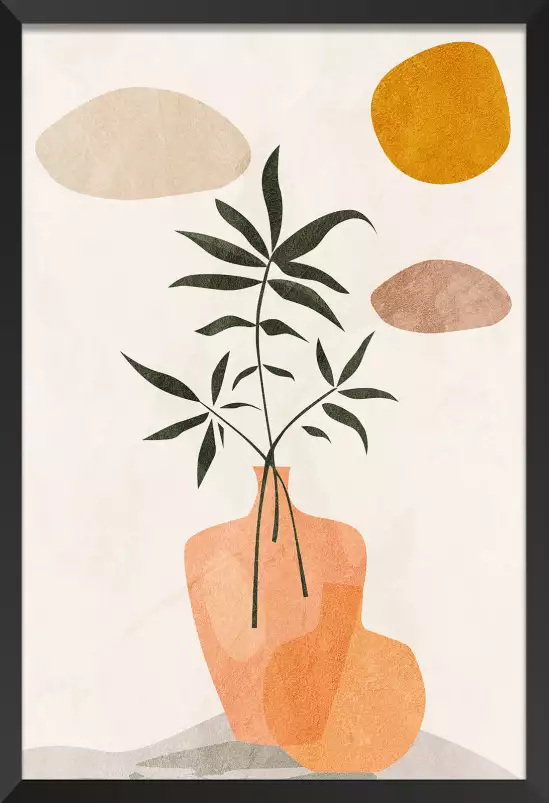 Vase et minimalisme - affiche organique