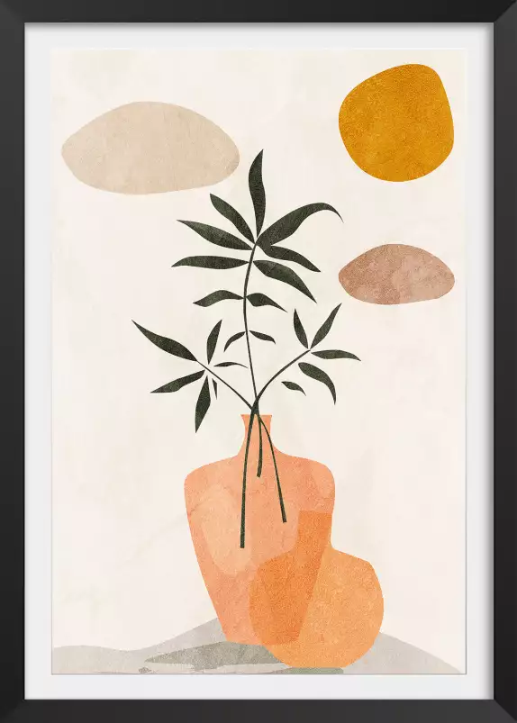 Vase et minimalisme - affiche organique