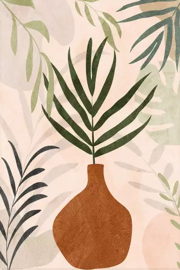 Vase Boho - affiche organique