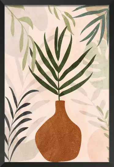 Vase Boho - affiche organique