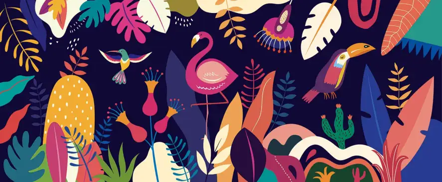 Funky tropiques - papier peint contemporain