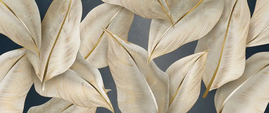 Feuilles plume - papier peint feuille