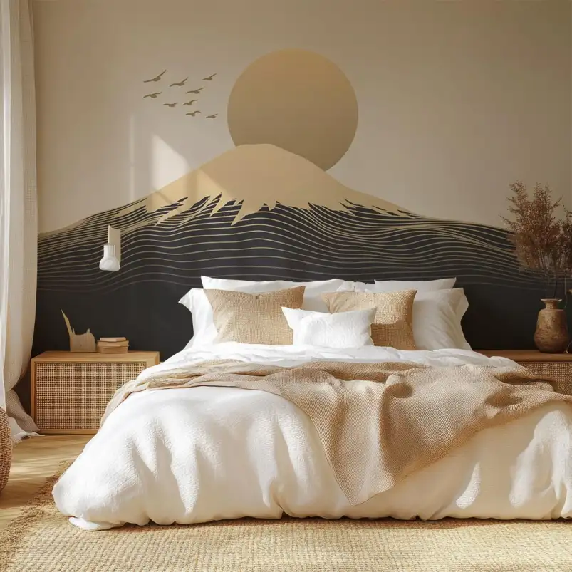 Montfuji abstrait - papier mural japonais