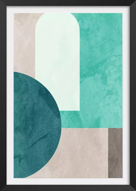 Forme verte - poster art geometrique