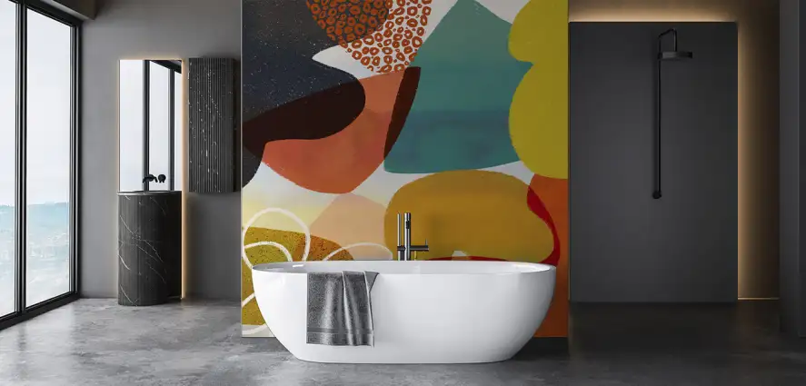 Mur joyeux - papier peint coloré design
