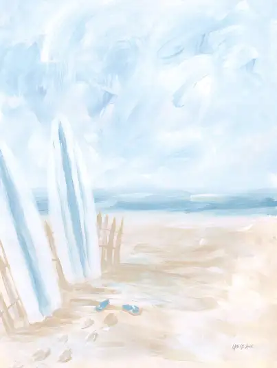 Deux surfs sur la plage - papier peint plage