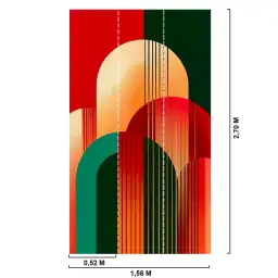 Ambiance Retro Fusion 70's - tapisserie panoramique graphique