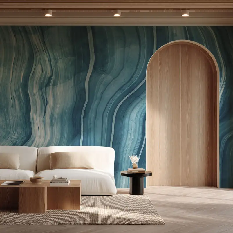 Vagues Marine - tapisserie panoramique graphique