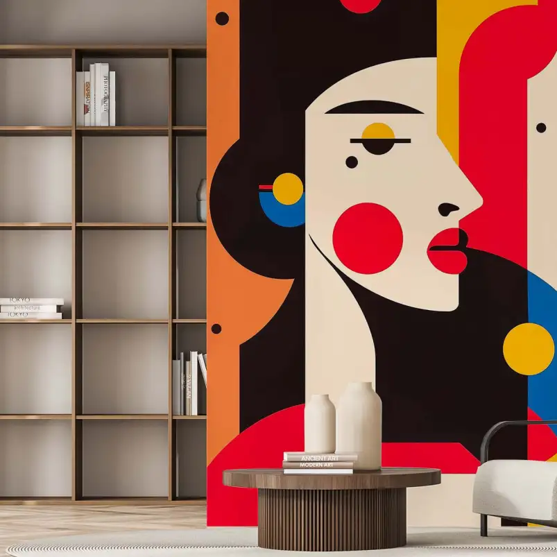 Géométrie Muse - tapisserie panoramique graphique