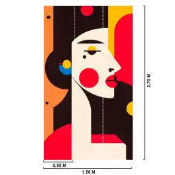 Géométrie Muse - tapisserie panoramique graphique