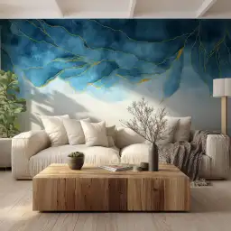 Rivage de Glace - tapisserie panoramique graphique