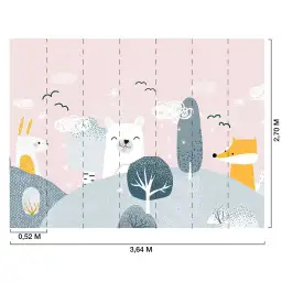 Banquise Douce - tapisserie panoramique bebe