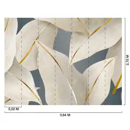 Plumes ou Feuilles - tapisserie panoramique feuilles