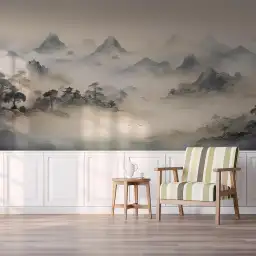 Paysage Chine lointaine - tapisserie panoramique montagne