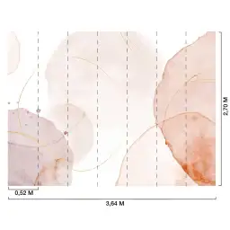 Nuances de soie rose - tapisserie panoramique graphique