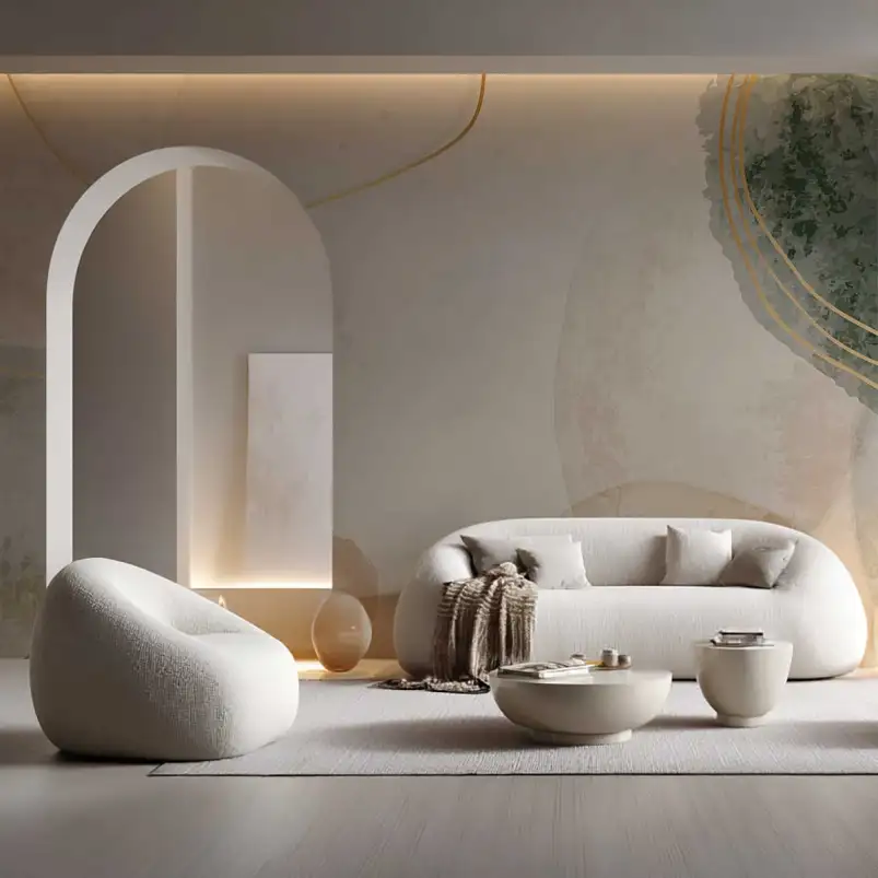Nuance d’Ambre - tapisserie panoramique graphique