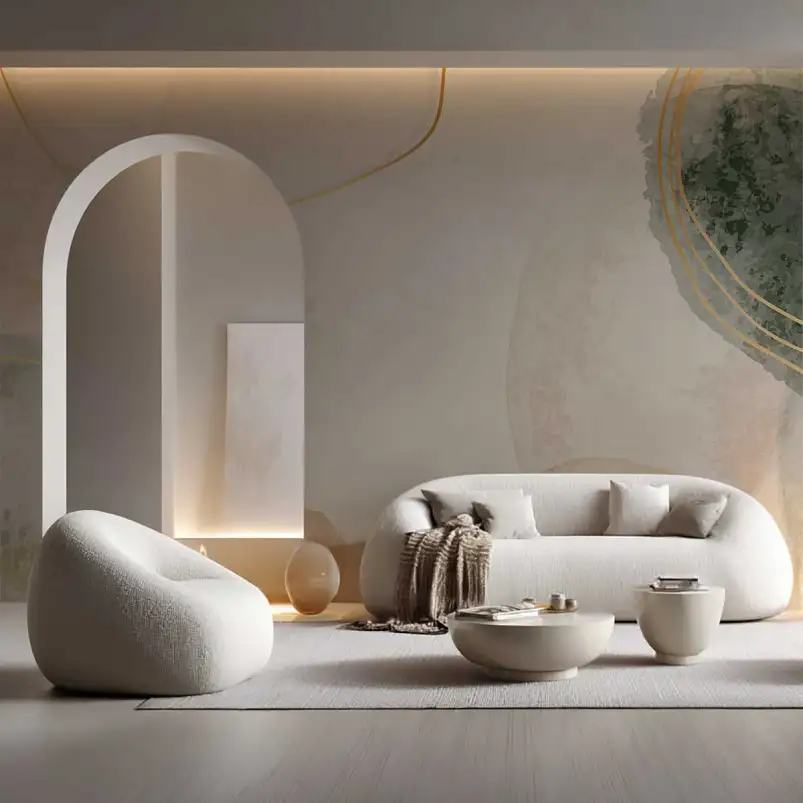 Nuance d’Ambre - tapisserie panoramique graphique