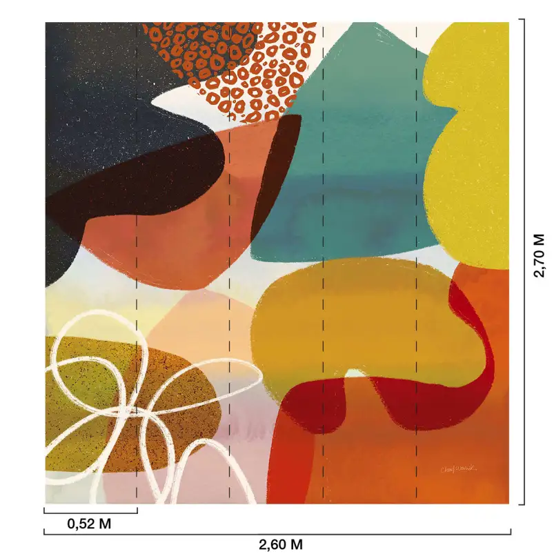 Explosion de Couleurs - tapisserie panoramique graphique