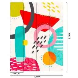 Formes Géométriques - tapisserie panoramique graphique