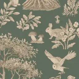 Tapisserie enfant Brume des Bois - tapisserie foret bebe