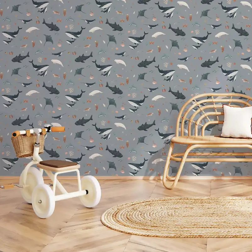 Tapisserie enfant Le Bal des Baleines