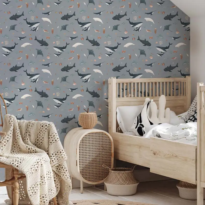 Tapisserie enfant Le Bal des Baleines