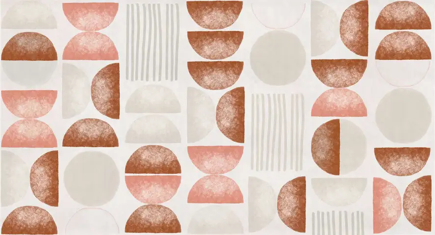 Papier peint Sphères Terre d'Ombre - papier peint abstrait coloré