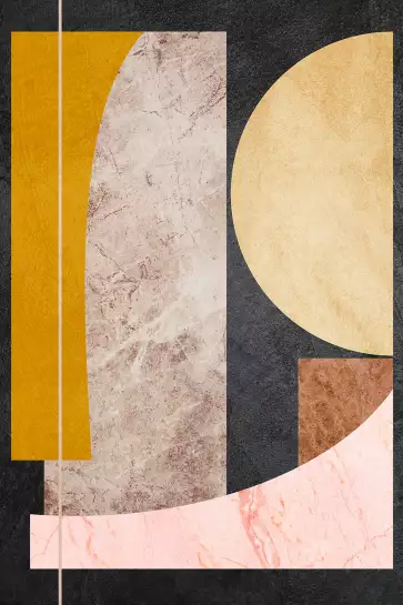 Bauhaus et marbre - poster art geometrique