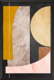 Bauhaus et marbre - poster art geometrique