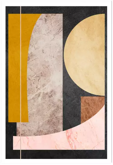 Bauhaus et marbre - poster art geometrique
