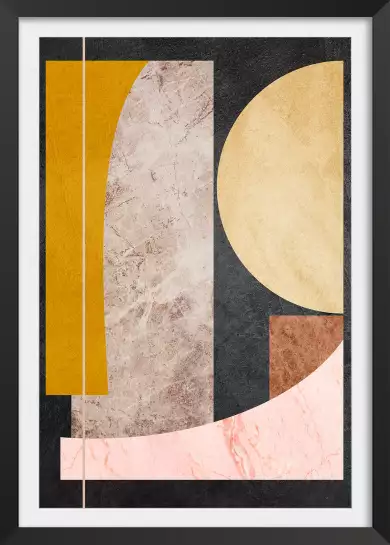 Bauhaus et marbre - poster art geometrique